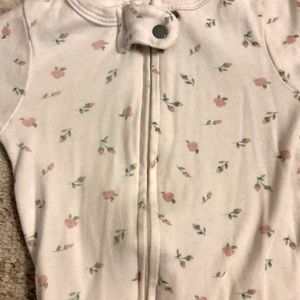 Zippered footie pajamas baby girl 3-6 months